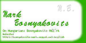 mark bosnyakovits business card